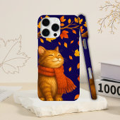 居心地王室のの良い青い秋のかわいい猫 Case-Mate iPhoneケース