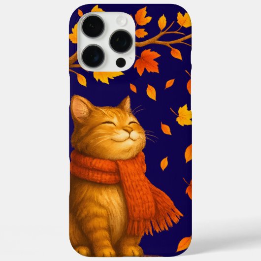 居心地王室のの良い青い秋のかわいい猫 Case-Mate iPhoneケース (裏面)