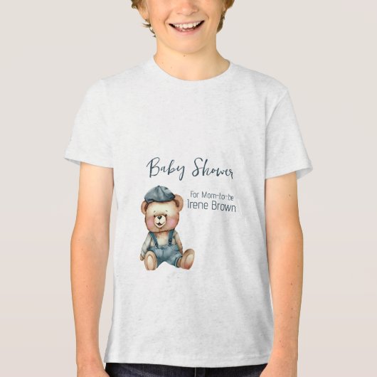 居心地魅力的の良い赤ちゃんシャワーTシャツ トライブレンドＴシャツ (正面)