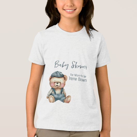 居心地魅力的の良い赤ちゃんシャワーTシャツ トライブレンドTシャツ (正面)