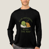 居眠りカメ – ゆっくりとした生活、甘い夢 トライブレンドTシャツ (正面)