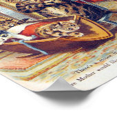 居眠り猫とベビー猫ルイ・ワイン ポスター (角)