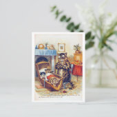 居眠り猫とベビー猫ルイ・ワイン ポストカード (スタンド正面)