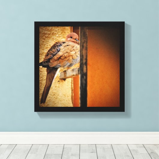 居眠り鳩 キャンバスプリント (インサイチュ (ウッドフロア))