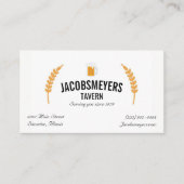 居酒屋またはバービールロゴの名刺 名刺 (正面)