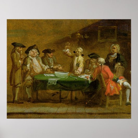 居酒屋やコーヒーハウスの姿, 1720s (油 ポスター (正面)