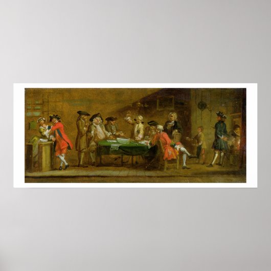 居酒屋やコーヒーハウスの姿, 1720s (油 ポスター (正面)