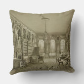 居間、Cassiobury公園、c.1815として図書館、 クッション (裏面)