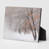 屈斜路湖 | 冬の雪 フォトプラーク (側面)