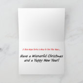 屈辱を与えられたダックスフントのクリスマスカード シーズンカード (内部)