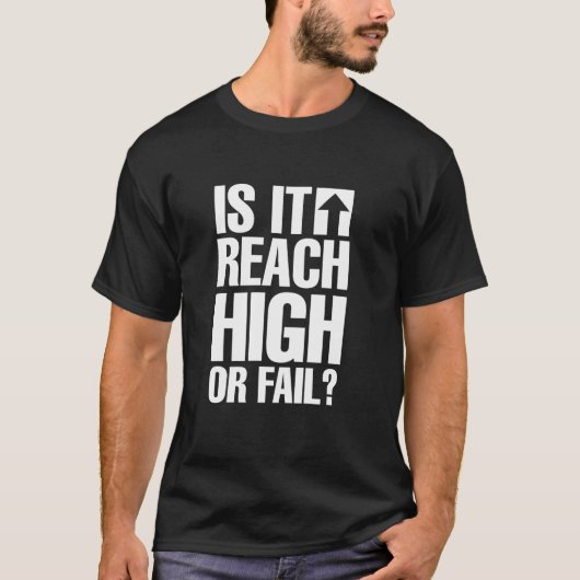 届くのはハイかフェイルか Tシャツ (正面)