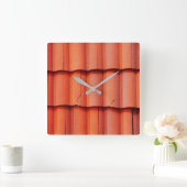 屋スペインの根瓦 スクエア壁時計 (ホーム)