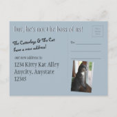 屋上おもしろいのタキシード猫の動きのお知らせ 案内ポストカード (裏面)