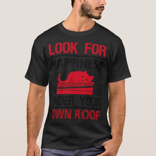 屋上おもしろいデザインギフトTベーカー虹スケートボア Tシャツ (正面)