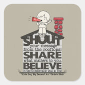 屋上から叫ぶ スクエアシール (正面)