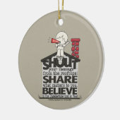 屋上から叫ぶ セラミックオーナメント (左)