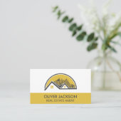 屋上と街並みアイコン 名刺 (スタンド正面)