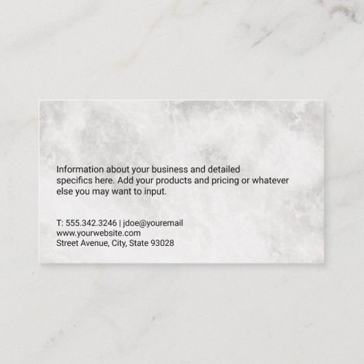 屋上と街並み |大理石 名刺 (裏面)