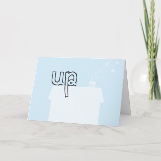 屋上のクリスマスカードのパズルの上 シーズンカード (正面)