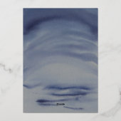 屋上のサンタの足跡クリスマスおもしろいの引越し 箔シーズンカード (裏面)