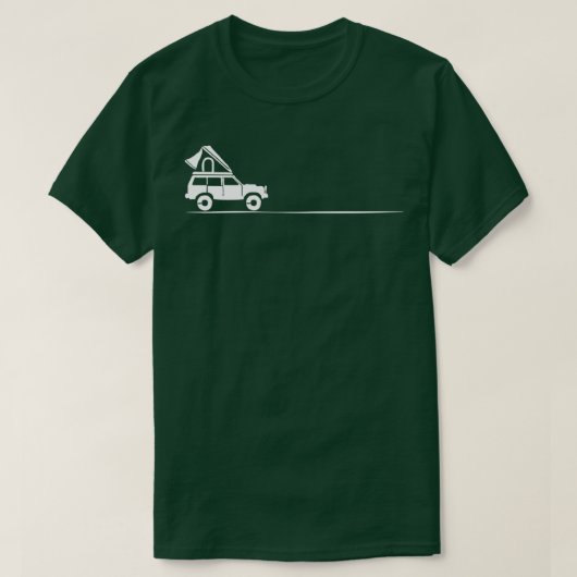 屋上のテントの道路の旅 Tシャツ (デザイン正面)