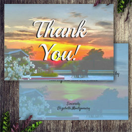 屋上の夕日ありがとう2295 サンキューカード