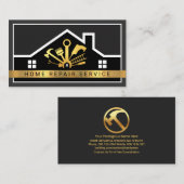 屋上の建物フレームゴールデンハンドマニングツール 名刺 (正面/裏面)