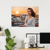 屋上の熱い女性 ポスター (ホームオフィス)