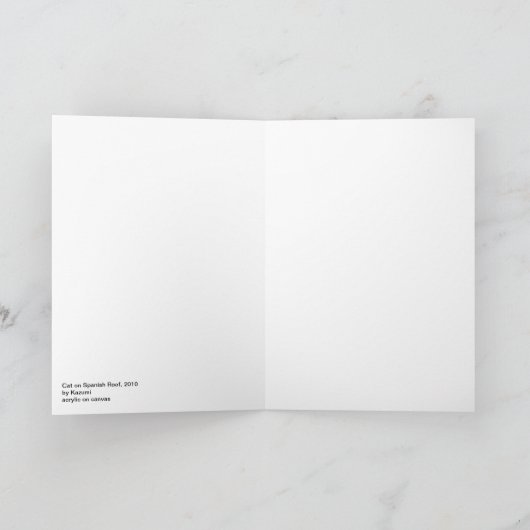 屋上の猫 カード (内部)