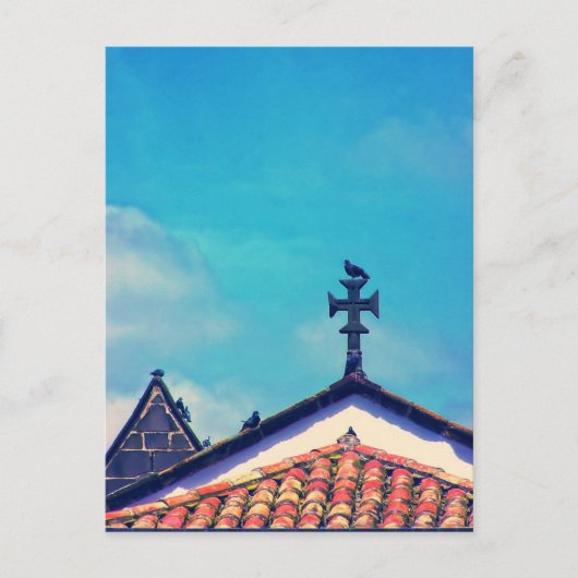 屋上の訪問者： Funchal, Madeira （ポルトガル） ポストカード (正面)