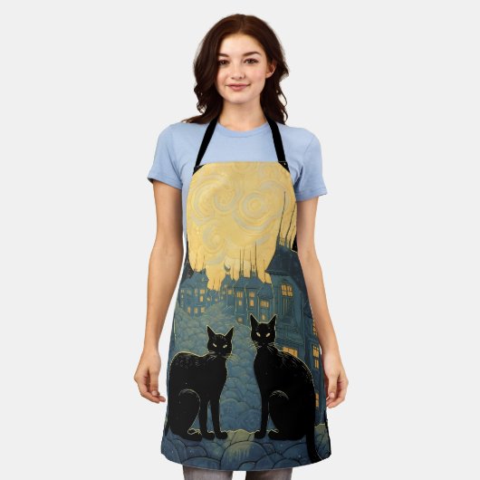 屋上の黒猫 エプロン (着用した状態)