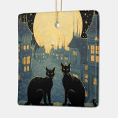 屋上の黒猫 セラミックオーナメント (左)