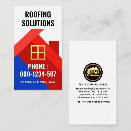 屋上カラフル建物 名刺 (正面/裏面)