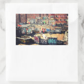 屋上グラフィティinチャイナタウン 長方形シール (バッグ)