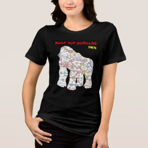 屋上ゴリラと東京レール トライブレンドTシャツ