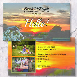 屋上サンセットHello 2295通話カード 名刺