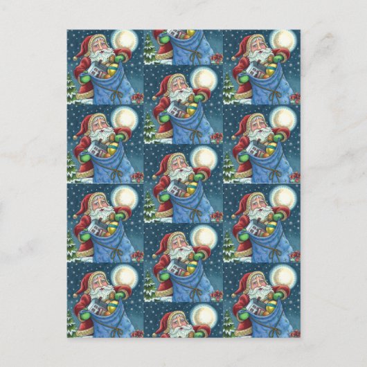 屋上サンタバッグのおもちゃ、ドールハウス、ホビーホース ポストカード (正面)