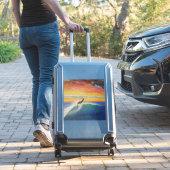 屋上サーファーの女の子 シール (スーツケースインサイチュ)