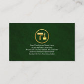 屋上スタイリッシュ建物金ゴールドブラシ 名刺 (裏面)