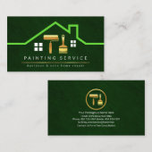 屋上スタイリッシュ建物金ゴールドブラシ 名刺 (正面/裏面)