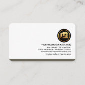 屋上スタイリッシュ手利師ツール建物 名刺 (裏面)