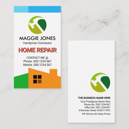 屋上スタイリッシュ青空フレーム 名刺 (正面/裏面)