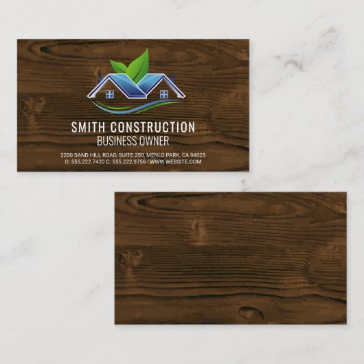 屋上ハウス | 離れ | ウッド 名刺 (正面/裏面)