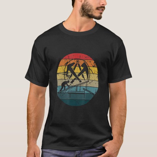 屋上ハンドウェルカーメンズギルドクレスト Tシャツ (正面)