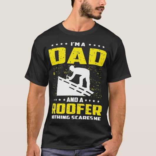 屋上パパおもしろいTシャツギフトお父さんデー Tシャツ (正面)