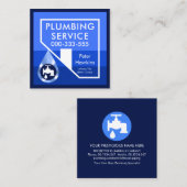 屋上フレーム配管の漏出 スクエア名刺 (正面/裏面)