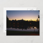 屋上フロリダ州オーランドのサンライズシルエット ポストカード (正面/裏面)