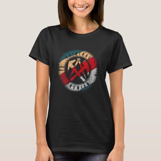 屋上大工ギルド手帳専門職人R Tシャツ (正面)
