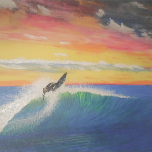 屋上女 シール (正面)