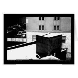 屋上駐車市街冬の風景